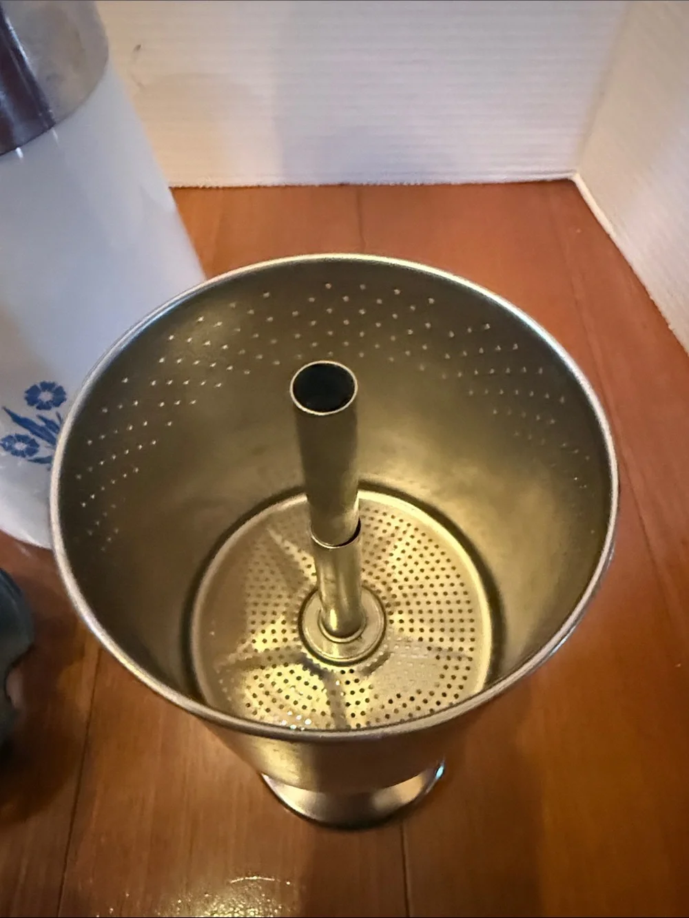 VTG CorningWare Blue Cornflower 9 Cup Stovetop Percolator complete